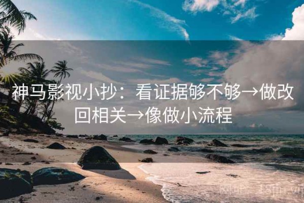 神马影视小抄：看证据够不够→做改回相关→像做小流程