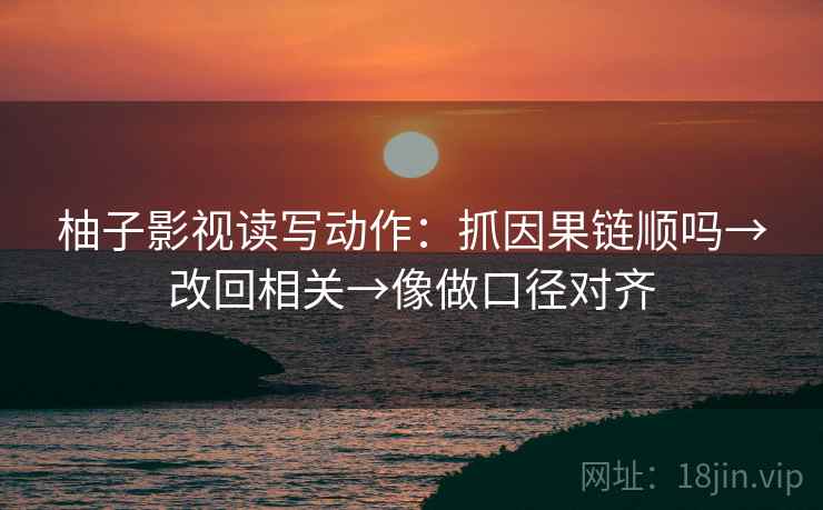 柚子影视读写动作：抓因果链顺吗→改回相关→像做口径对齐